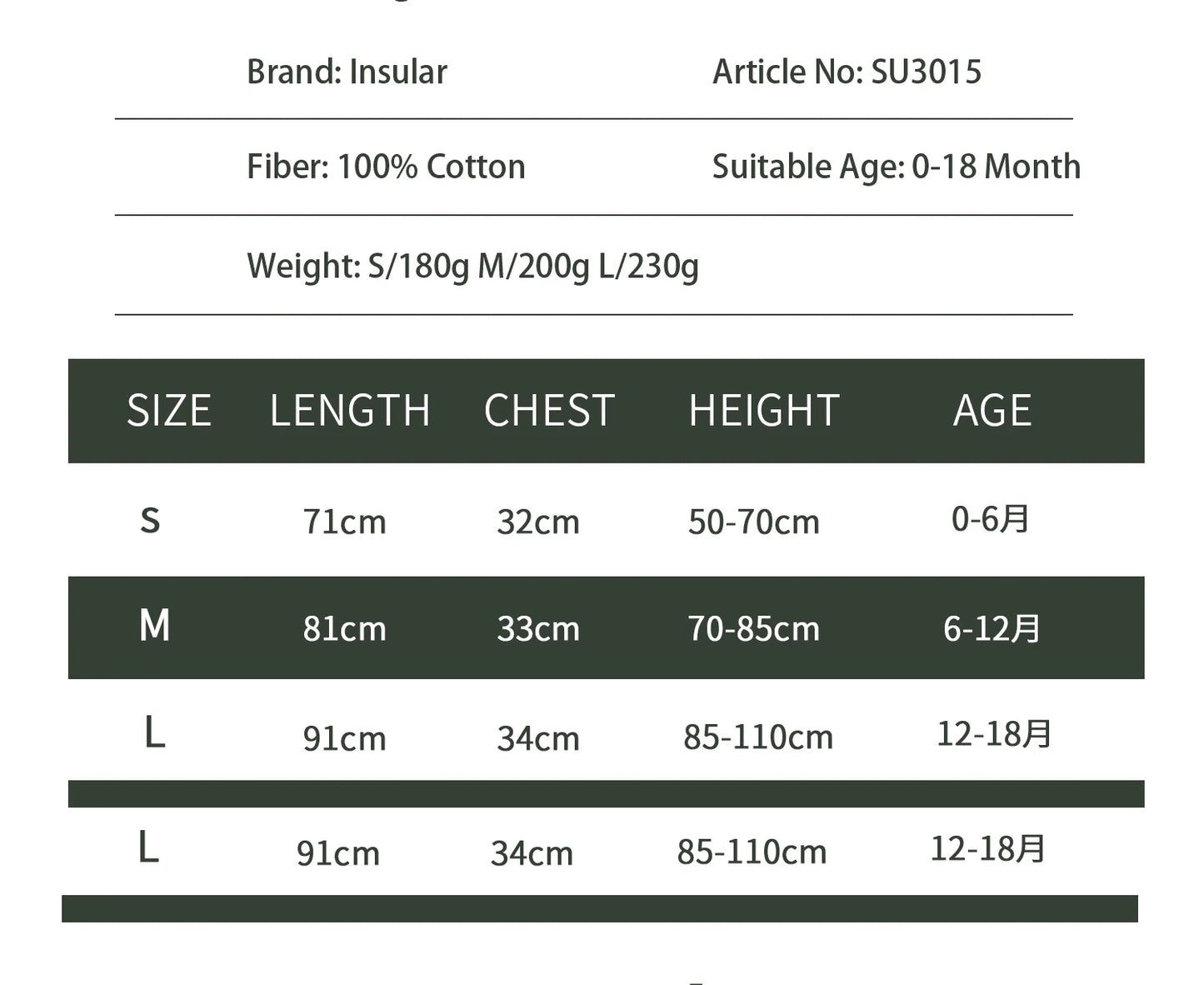 Sac de couchage bébé – Gilet sans manches INSULAR